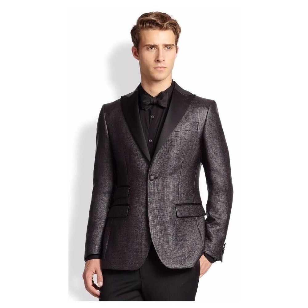 J. Lindeberg Italy Mens Wilston PL Tux Slim Fit Tuxedo Jacket 46L 36L $950 NWT